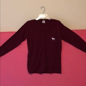 VS Pink garnet long sleeve t-shirt